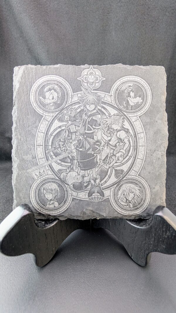 Kingdom Hearts-themed stone coaster + plastic carrier - Image 8