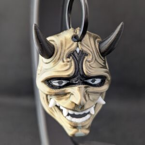 Laughing Oni Demon Mask Keychain