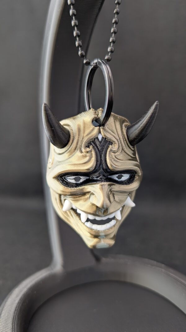 Laughing Oni Demon Mask Keychain